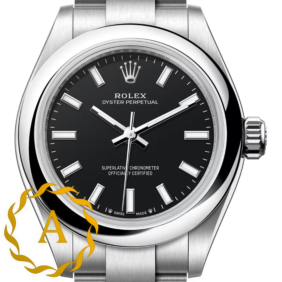 Rolex Oyster Perpetual 28 mm Oystersteel Black Dial 276200 - Швейцарские часы Rolex Oyster Perpetual 28 mm Oystersteel Black Dial 276200