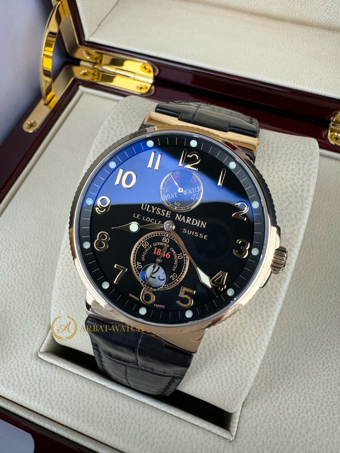 Ulysse Nardin Maxi Marine Chronometer Yellow Gold Black Dial 41 mm 266-66 - Швейцарские часы Ulysse Nardin Maxi Marine Chronometer Yellow Gold Black Dial 41 mm 266-66