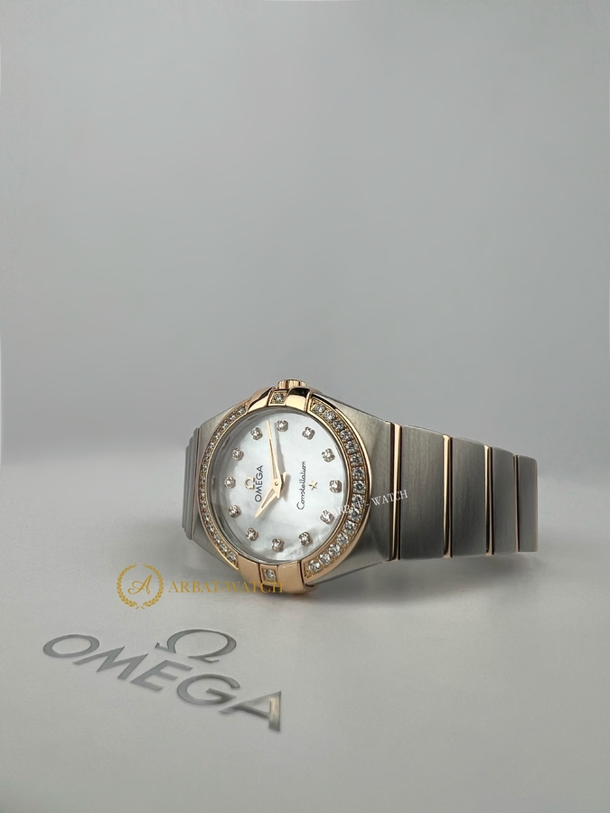 Omega Constellation Quartz Steel/Rose Gold Diamonds 27 mm