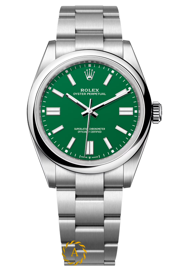 Rolex Oyster Perpetual 41 mm Oystersteel Green Dial 134300