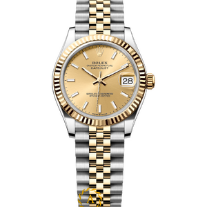 Rolex Datejust 31 mm Yellow Rolesor Champagne Dial 278273 Jubilee