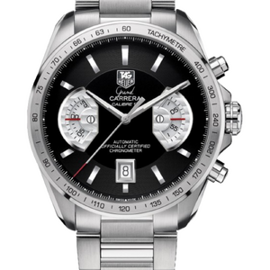 TAG Heuer Carrera Grand Black Dial Chronograph 43 mm CAV511A.BA0902
