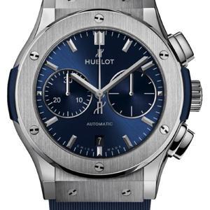 Hublot Classic Fusion Chronograph Titanium Blue. Dial 45 mm 521.NX.7170.RX
