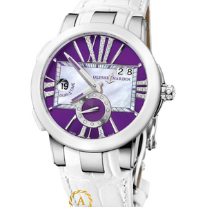 Ulysse Nardin Executive Dual Time Lady Purple Diamonds Dial 40 mm 243-10