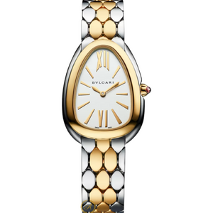 Bvlgari Serpenti Seduttori Silvery White Opal Dial Steel/Yellow Gold 33 mm 103671