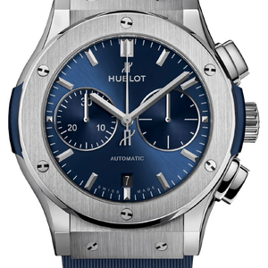 Hublot Classic Fusion Chronograph Titanium Blue. Dial 45 mm 521.NX.7170.RX