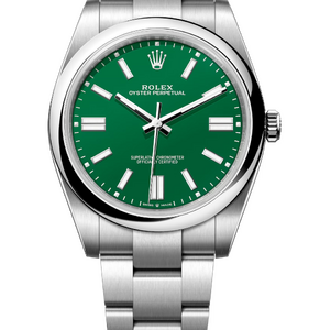 Rolex Oyster Perpetual 41 mm Oystersteel Green Dial 124300 