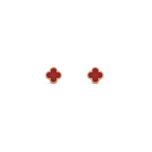 Пуссеты Van Cleef & Arpels Sweet Alhambra Carnelian Rose Gold