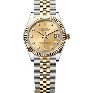 Rolex Datejust Champagne Diamonds Dial Yellow Rolesor 31 mm 278273 Jubilee