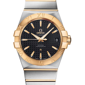 Omega Constellation Automatic Bicolor Yellow Gold Black Dial 38 mm 