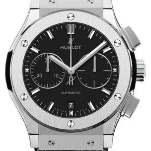 Hublot Classic Fusion Chronograph Titanium Black Alligator Leather 45 mm 521.NX.1171.LR
