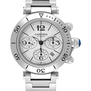 Cartier Pasha De Cartier Seatimer 42 mm Stainless Steel White Dial 2995