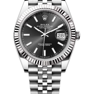 Rolex Datejust 41 mm 126334 White Rolesor Black Dial Jubilee