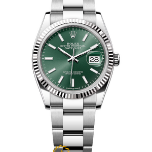 Часы Rolex Datejust 36 mm White Rolesor Mint Green Dial 126234