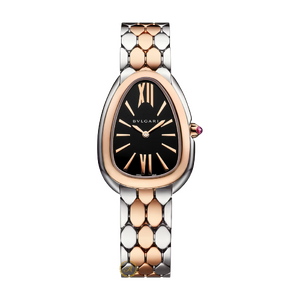 Bvlgari Serpenti Seduttori Black Dial Steel/Rose Gold 33 mm 103959