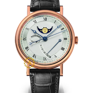 Breguet Classique Phase de Lune 39 mm Rose Gold Silver Dial 7787BR