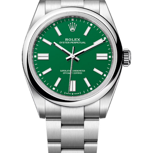 Rolex Oyster Perpetual 41 mm Oystersteel Green Dial 134300