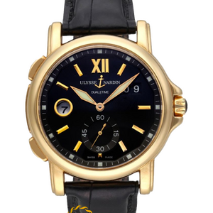 Ulysse Nardin Dual Time 42 mm Black Dial Yellow Gold 246-55