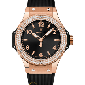 Hublot Big Bang Rose Gold Diamonds Black Dial 38 mm 361.PX.1280.RX.1104