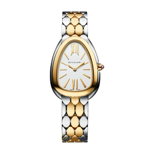 Bvlgari Serpenti Seduttori Silvery White Opal Dial Steel/Yellow Gold 33 mm 103671