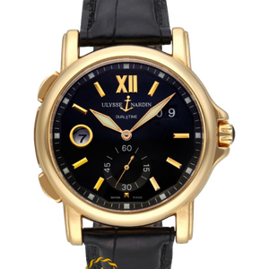 Ulysse Nardin Dual Time 42 mm Black Dial Yellow Gold 246-55