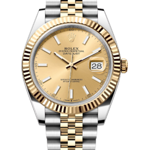 Rolex Datejust 41 mm Yellow Rolesor Champagne Dial 126333 Jubilee