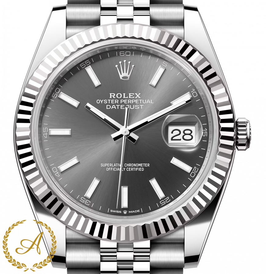 Rolex Datejust 41 mm 126334 White Rolesor Dark Rhodium Jubilee