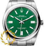Rolex Oyster Perpetual 41 mm Oystersteel Green Dial 124300 