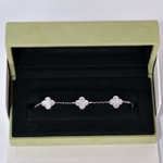 Браслет Van Cleef & Arpels Vintage Alhambra Pearl White Gold 5 мотивов