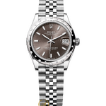 Rolex Datejust Dark Grey Dial White Rolesor Diamonds Bezel 31 mm 278344RBR Jubilee