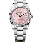 Rolex Datejust 36 mm White Rolesor Pink Diamond-set Dial 126234