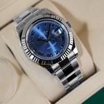 Rolex Datejust «Azzurro» 41 mm White Rolesor Bright Blue Dial 116334