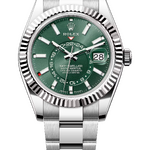 Rolex Sky-Dweller 42 mm White Rolesor Mint Green Dial 336934