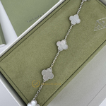 Браслет Van Cleef & Arpels Vintage Alhambra Pearl White Gold 5 мотивов