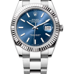 Часы Rolex Datejust 41 мм White Rolesor Bright Blue Dial 126334 