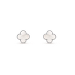 Серьги Van Cleef & Arpels Vintage Alhambra Pearl White Gold