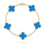 Браслет Van Cleef & Arpels Vintage Alhambra Agate Yellow Gold 5 мотивов