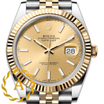 Rolex Datejust 41 mm Yellow Rolesor Champagne Dial 126333 Jubilee