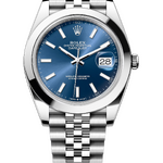 Rolex Datejust 41 mm Oystersteel Bright Blue Dial 126300 Jubilee