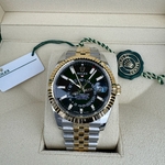 Rolex Sky-Dweller 42 mm Yellow Rolesor Bright Black Dial 336933 Jubilee
