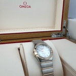 Omega Constellation Quartz Steel/Rose Gold Diamonds 27 mm