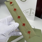 Браслет Van Cleef & Arpels Vintage Alhambra Carnelian Yellow Gold 5 мотивов