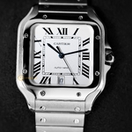 Cartier Santos De Cartier Large Automatic Silver Opal Dial 47,5 x 39,8 mm WSSA0009
