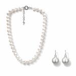 Комплект MERCURY «Pearls»: Колье и Серьги White Gold & Diamonds