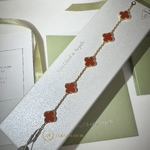Браслет Van Cleef & Arpels Vintage Alhambra Carnelian Yellow Gold 5 мотивов