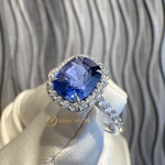 Кольцо Natural Sapphire «Cornflower» 2,90 ct. 18k White Gold Diamonds