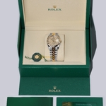 Rolex Datejust 36 mm Yellow Rolesor Champagne Palm Motif Dial 126233 Jubilee