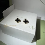 Серьги Van Cleef & Arpels Vintage Alhambra Onyx Yellow Gold