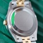 Rolex Datejust 36 mm Yellow Rolesor Champagne Palm Motif Dial 126233 Jubilee