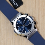 Hublot Classic Fusion Chronograph Titanium Blue. Dial 45 mm 521.NX.7170.RX